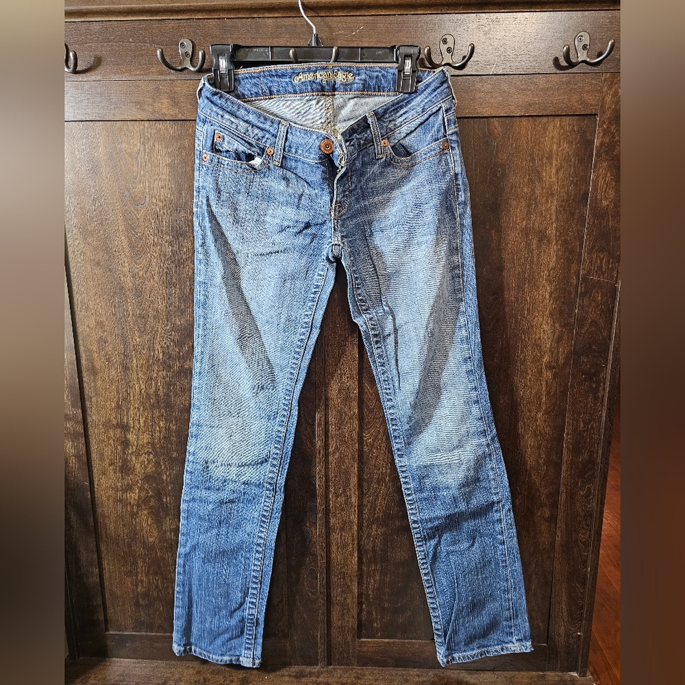 American Eagle Outfitters Blue Straight Leg Jeans Casual Wear Vintage
